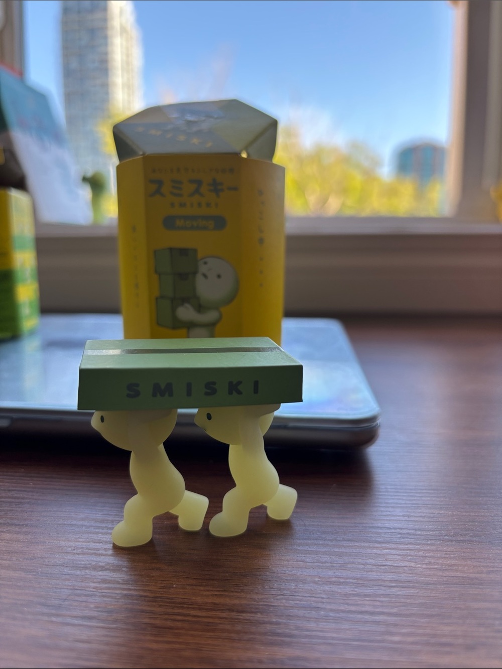 Smiski Moving Figurine - Glow Green Carrying Box